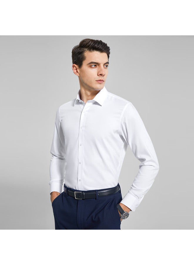 FIRS (شينشان) [100% قطن نقي خالي من التجاعيد] قميص رجالي بأكمام طويلة، مناسب للأعمال غير الرسمية على مدار السنة، ملابس رسمية مقاومة للتجاعيد، قميص رسمي للرجال - Image 5