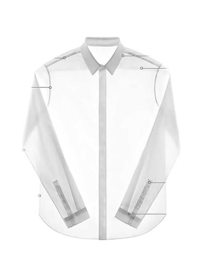 FIRS (شينشان) [100% قطن نقي خالي من التجاعيد] قميص رجالي بأكمام طويلة، مناسب للأعمال غير الرسمية على مدار السنة، ملابس رسمية مقاومة للتجاعيد، قميص رسمي للرجال - Image 1