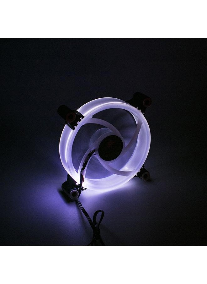 Thoraya FAN L18 12V DC 120mm LED Case Fan Large 4PIN & Small 3PIN Interface Cooling Fan (Transparent)  - Image 5