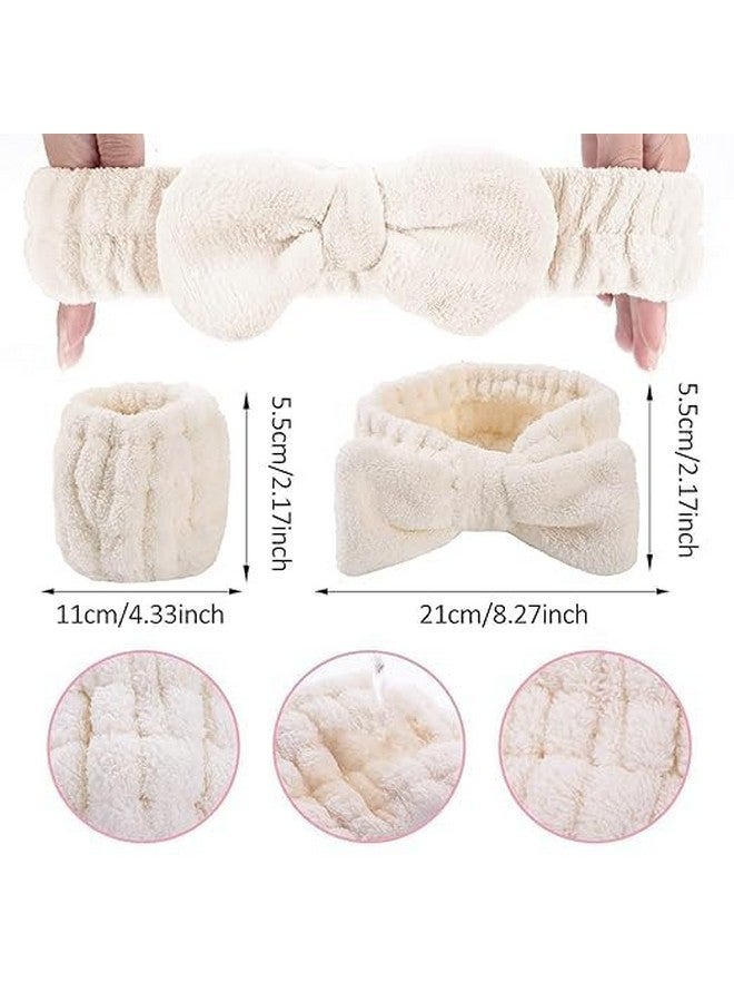 Black Sparrow Women 3 Pcs Headband and Wristband Set, Microfiber Skincare Headband With Wrist Band for Makeup, Face Washing - Image 2