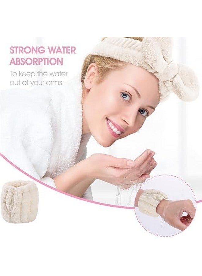 Black Sparrow Women 3 Pcs Headband and Wristband Set, Microfiber Skincare Headband With Wrist Band for Makeup, Face Washing - Image 4