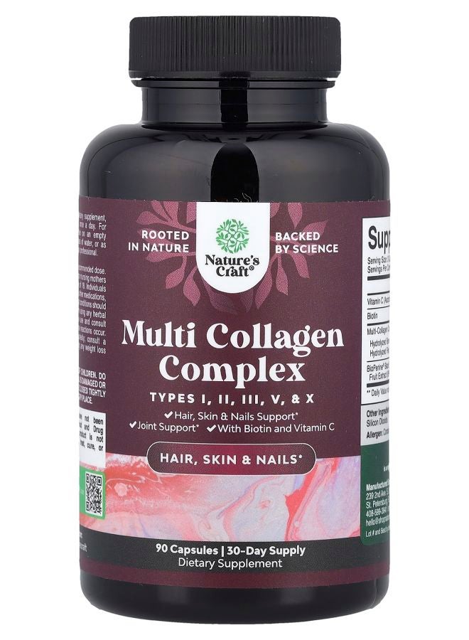 Nature's Craft Multi Collagen Complex 90 Capsules - Image 1