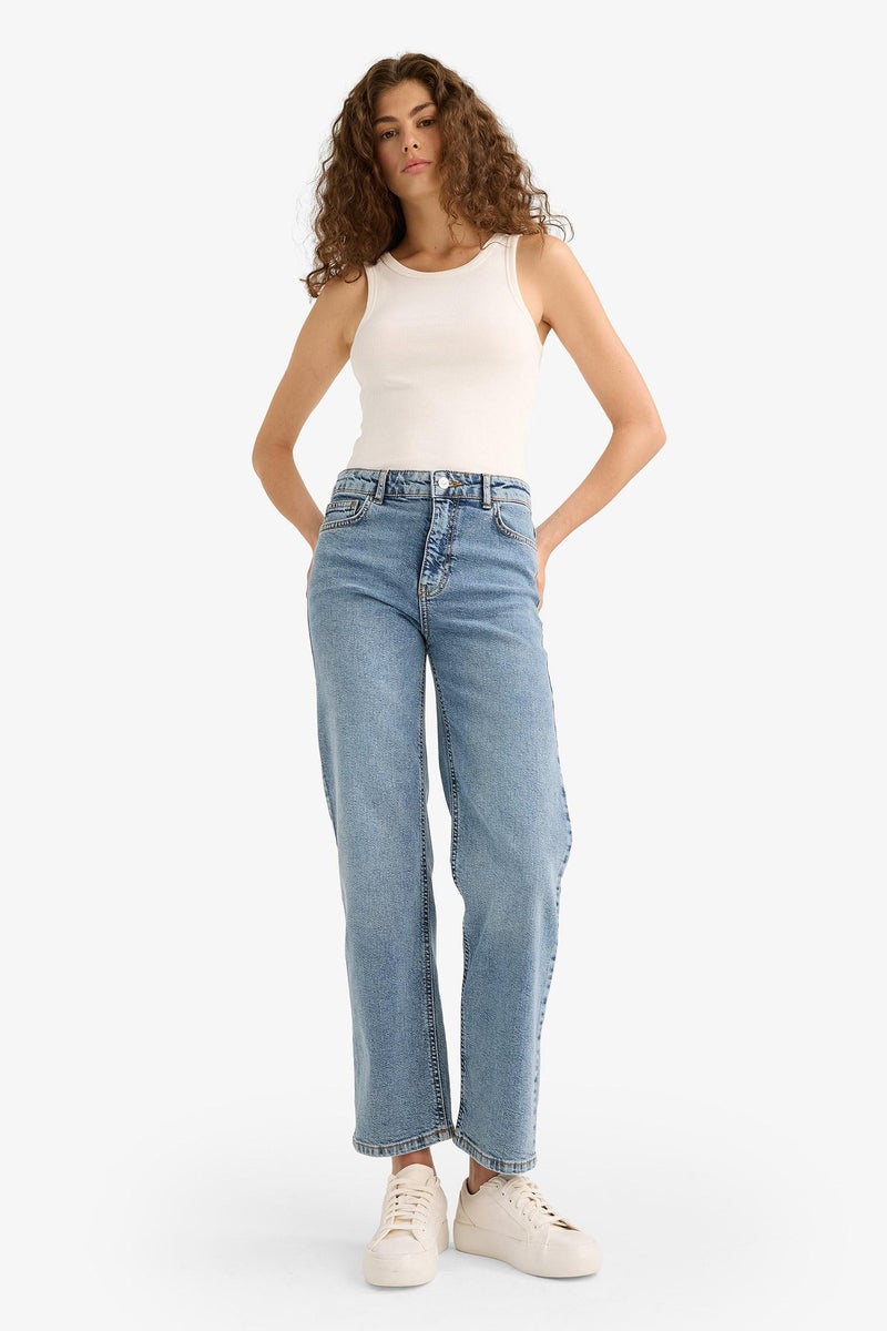 DeFacto Blue Woman Jean Trousers Casual - Image 2