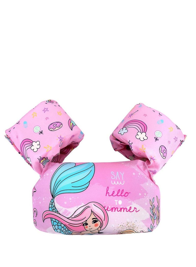 Captaintech Toddler Swimming Float Vest, Arm Bands Kids Swim Vest with Shoulder Harness. Swim Training Jacket for 2-6 Years Old Boys Girls - Image 1