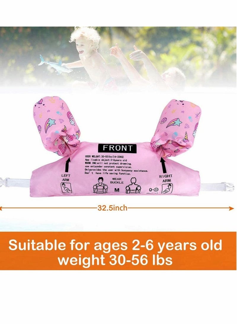 Captaintech Toddler Swimming Float Vest, Arm Bands Kids Swim Vest with Shoulder Harness. Swim Training Jacket for 2-6 Years Old Boys Girls - Image 4