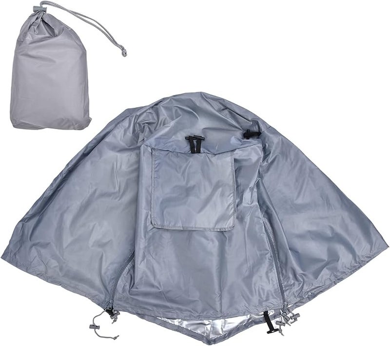 Pet Crate Cover Sunscreen Indoor Outdoor Protection 210D Silver Coated Oxford Cloth Gray - Image 1