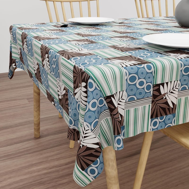 Wings Star Dining Table Cover for 6 Seater, 60 x 90 inch Size, Waterproof and Dustproof Table Sheet,Dining Table 6 Seater Waterproof Cover, Blue::Green - Image 2