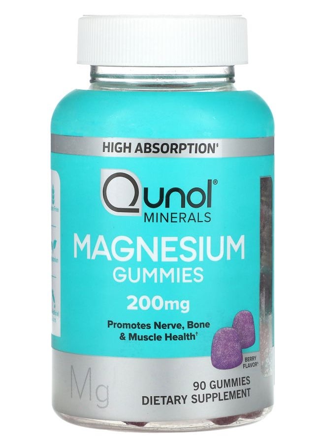 Qunol Magnesium Gummies Berry 100 mg 90 Gummies 
