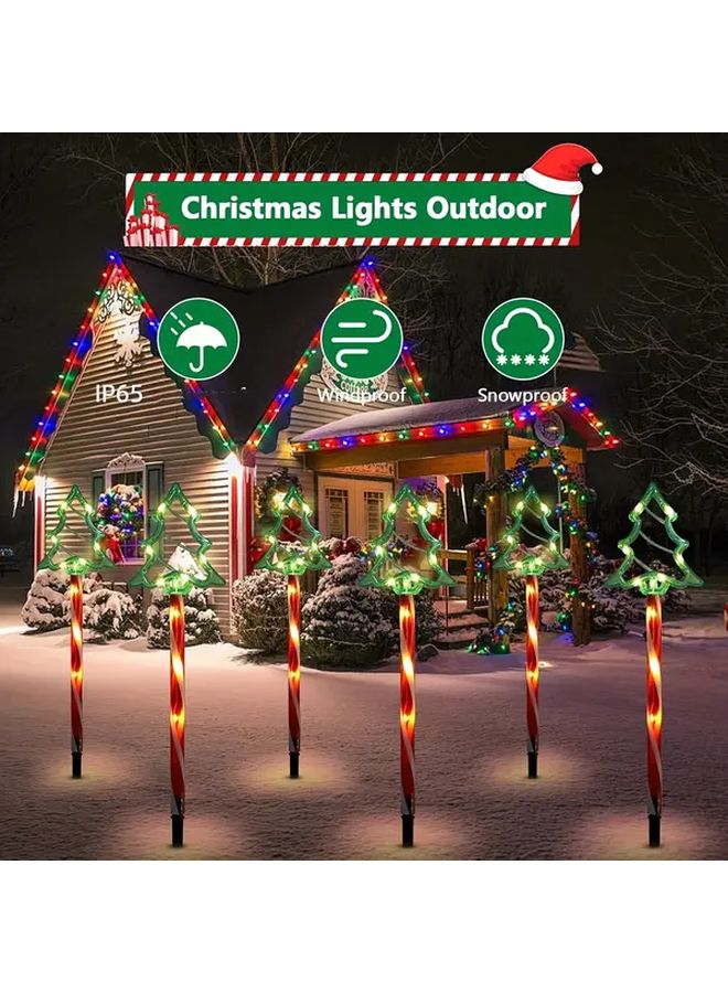 5 في 1 أضرار عيد الميلاد بالطاقة الشمسية LED أضواء مسارات خارجية تشغيل وإيقاف تلقائي ديكور حديقة - Image 5