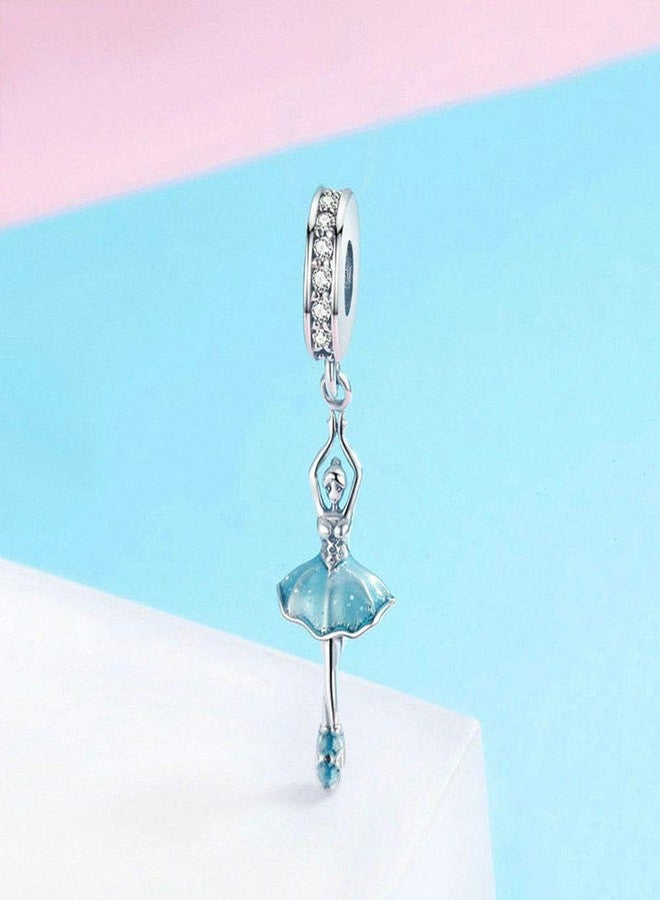 LAMOONY Ballet Girl Charm 925 Sterling Silver Dance Anniversary Heart Mom Birthday for Pandora Charm Bracelet (A) - Image 2