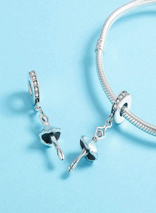 LAMOONY Ballet Girl Charm 925 Sterling Silver Dance Anniversary Heart Mom Birthday for Pandora Charm Bracelet (A) - Image 4