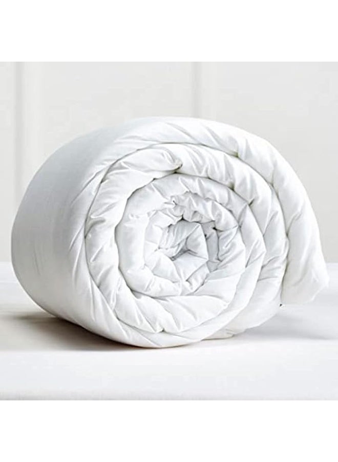 Home auraa Essential Twin Size Duvet | 135 x 220 cm | Premium Polyester Fabric with Microfiber Filling | Ultra Soft Lightweight Comforter | All Season White Duvet - Image 1