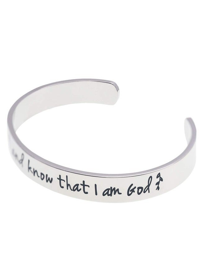 LParkin Be Still and Know That I am God Bracelet Encouragment Stacking Religious Christian Bracelets Psalm 46:10 Bible Verse (Be Still and Know That I am God) - Image 3