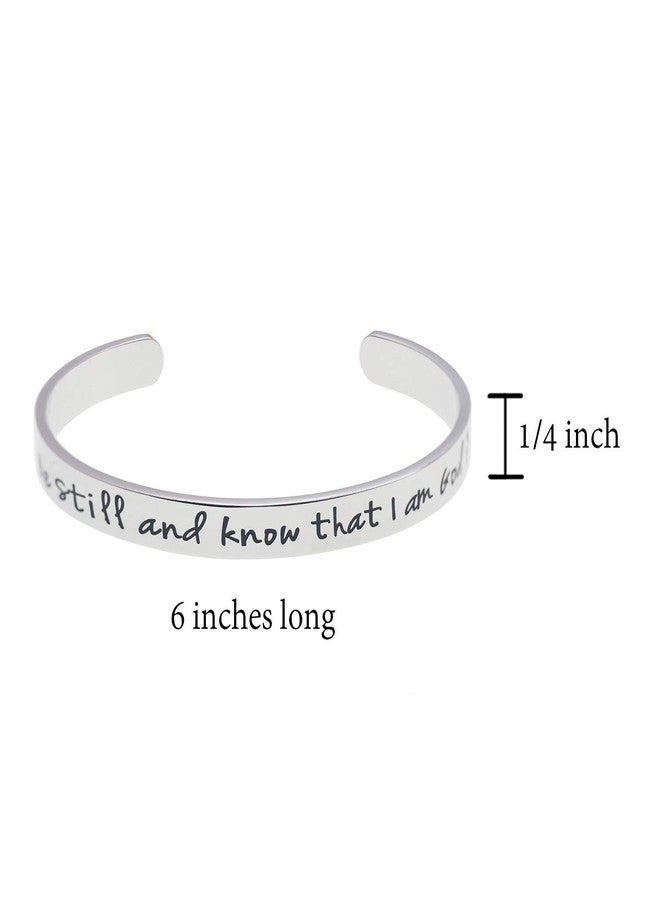 LParkin Be Still and Know That I am God Bracelet Encouragment Stacking Religious Christian Bracelets Psalm 46:10 Bible Verse (Be Still and Know That I am God) - Image 4
