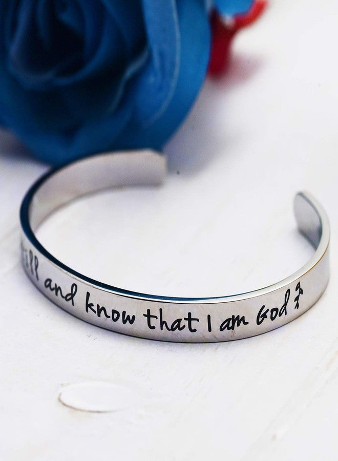 LParkin Be Still and Know That I am God Bracelet Encouragment Stacking Religious Christian Bracelets Psalm 46:10 Bible Verse (Be Still and Know That I am God) - Image 5