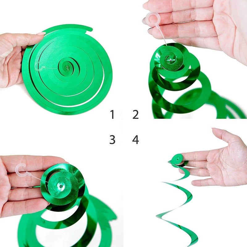 Konsait Konsait Christmas Hanging Swirl Decoration Kit32pcs Merry Christmas Swirls Garland Xmas Tree Snowman Socks Santa Foil Hanging Ceiling for Xmas Winter Wonderland Holiday Party Decor Supplier - Image 4