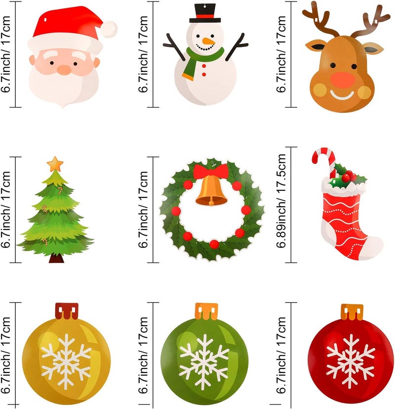 Konsait Konsait Christmas Hanging Swirl Decoration Kit32pcs Merry Christmas Swirls Garland Xmas Tree Snowman Socks Santa Foil Hanging Ceiling for Xmas Winter Wonderland Holiday Party Decor Supplier - Image 3
