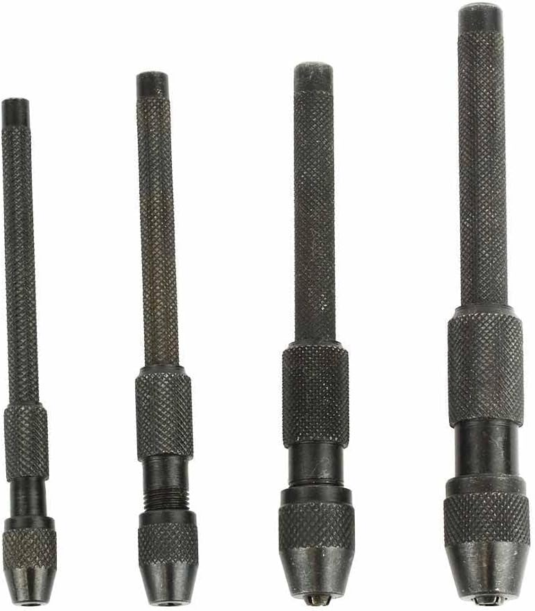 Kaufhof APV-0144 Pin Vise Set 4 Piece Hand Held Hollow Handle Micro Drill Chuck Set for Jewellery Making Model Building Electronics and Precision Work - Image 1