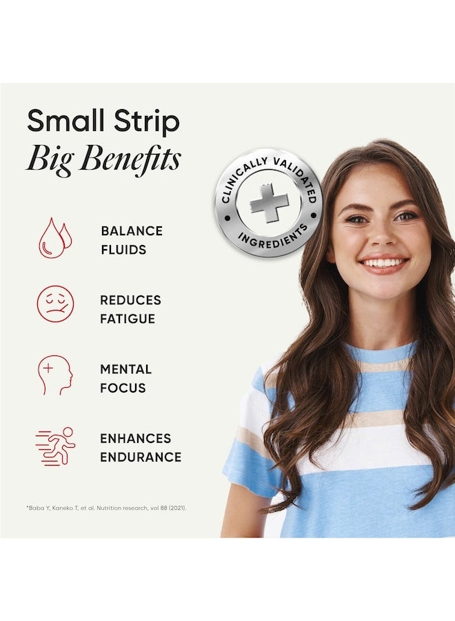 WELLBEING NUTRITION Melts Instant Energy, 100% Plant Based Green Tea Caffeine, Essential Electrolytes and Vitamins for Endurance, Sports Hydration, Pre Workout Energy Boost, 30 Oral Strips - Image 2