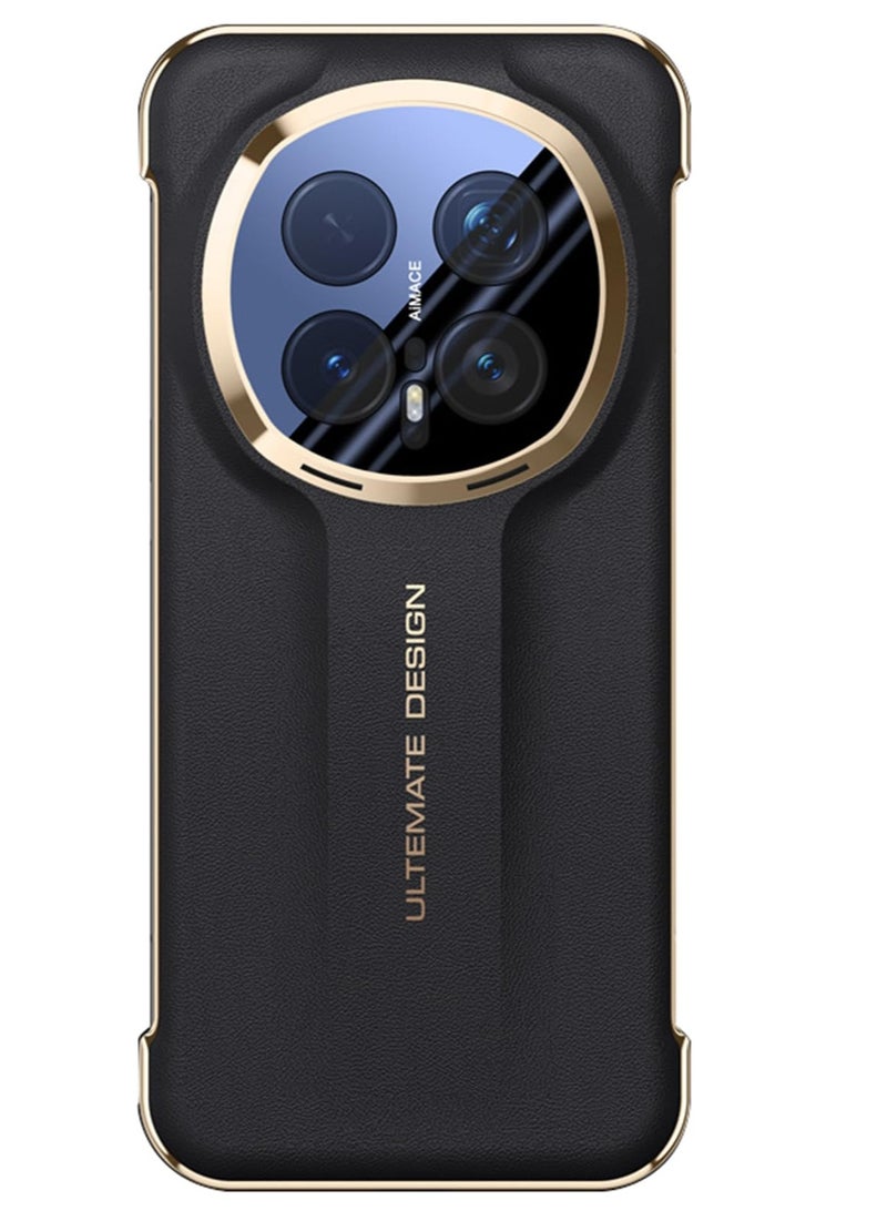 general Galvanized Case Compatible with Honor Magic 8 Pro 5G, Slim Luxury Business Frameless Leather Cover with Camera Protection for Honor Magic 8 Pro - Image 1