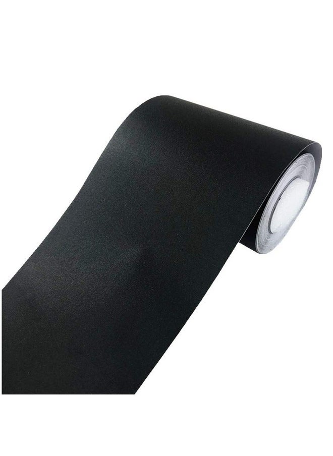 Slaige - Simplemuji Black Matte Wallpaper Border Peel Stick Home Ceiling Decorative Border For Bathroom Living Room Kitchen 4Inch By 32.8Ft - Image 1