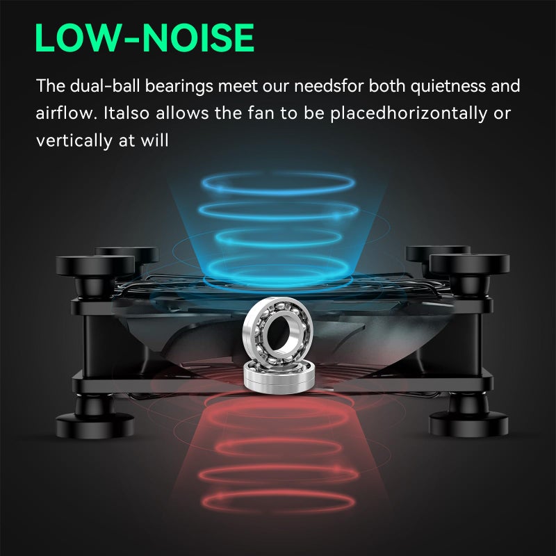 Easy Cloud USB Computer Fan, 120mm USB Fan with 3 Speeds Controller Small PC USB Fans for Cooling Cabinet Case Receiver Server DVR Greenhouse TV Router Xbox PlayStation - Image 3