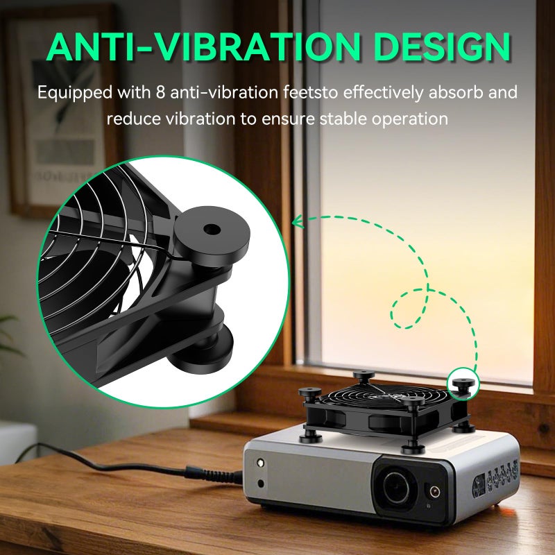 Easy Cloud USB Computer Fan, 120mm USB Fan with 3 Speeds Controller Small PC USB Fans for Cooling Cabinet Case Receiver Server DVR Greenhouse TV Router Xbox PlayStation - Image 5