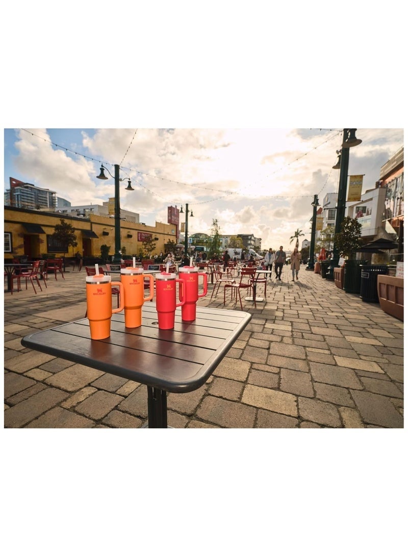 ستانلي كوب ستانلي كوينشر H2.0 FlowState من الفولاذ المقاوم للصدأ معزول بالفراغ مع غطاء وقش للمياه والشاي المثلج أو القهوة (أوركيد ناعم غير لامع، 40 أونصة) - Image 4