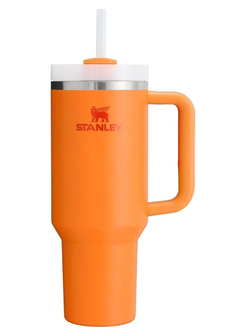 ستانلي كوب ستانلي كوينشر H2.0 FlowState من الفولاذ المقاوم للصدأ معزول بالفراغ مع غطاء وقش للمياه والشاي المثلج أو القهوة (أوركيد ناعم غير لامع، 40 أونصة) - Image 1