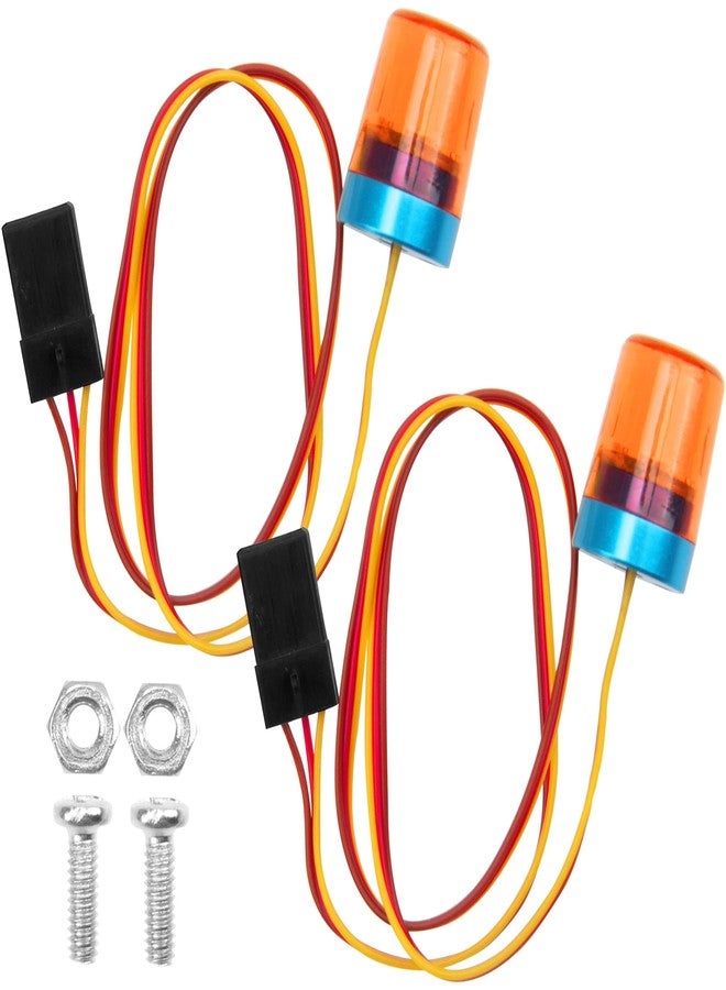 Vgoohobby فوانيس LED متعددة الوظائف من Vgoohobby مع إنذار وضوء فلاش دوار متوافق مع 1/10 TRX4 SCX10 سيارة زحف RC 1/14 شاحنة تامييا RC (برتقالي) - Image 1