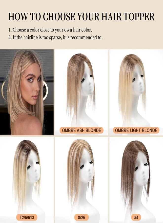 KKU Hair Toppers for Women Real Human Hair, Handcrafted Breathable High Fit, Covers Sparse Hair, Adds Volume with Bangs - Image 5