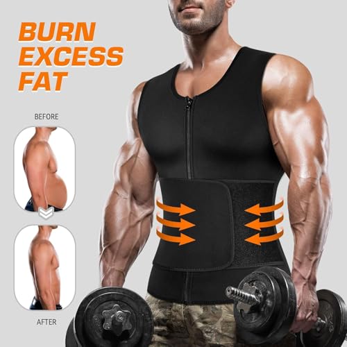 Dr Helix Sweat Belt for Men | Adjustable Waist Trimmer for Belly Fat Reduction | Neoprene Sauna Slimming Belt for Stomach Fat Burner, Gym, Workout & Core Back Support - Image 3