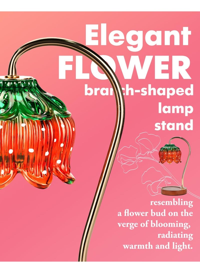 Bukela Strawberry Candle Warmer Lamp, Cute Candle Lamp with Timer & Dimmable, Birthday Gifts for Women Mom, House Warming Gift New Home, Lotus Wax Melt Warmer for Village Candles - Image 5