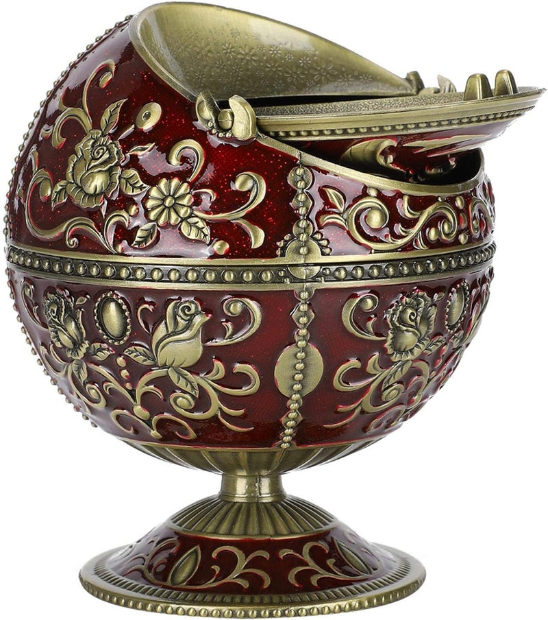 klarako Durable Dragon Pattern Ashtray, Vintage Ashtray, No Fading or Oxidation Wear?Resistant Possess Personalized Tellurion Shape for Club Home - Image 3