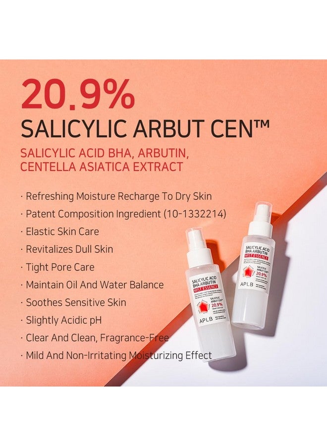 APLB Salicylic Acid Bha Arbutin Mist Essence Salicylic Arbut Cen™ 20.9% 3.55 Fl.Oz/Korean Skincare Replenishing Moisture Revitalize For Gentle And Improve Skin Texture Through Salicyclic - Image 3