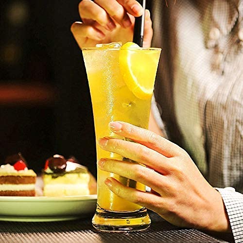 WQR Premium Juice and Water Glasses Bar Set of 6 Transparent 340 ml Drinking Water Glasses Stylish and Crystal Highball Glasses for Water Juice and Cocktails Juice - Image 1