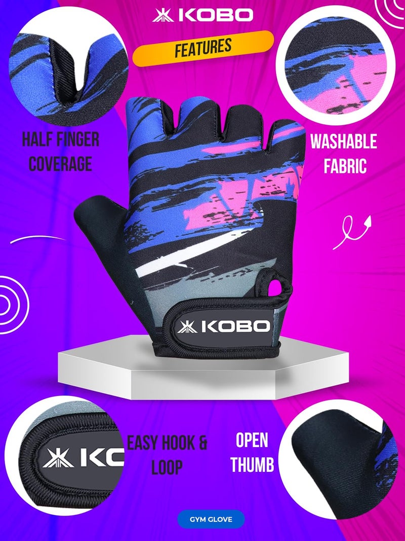 Kobo WTG-66 Weight Lifting Gym Gloves Hand Protector for Fitness Training - Image 4