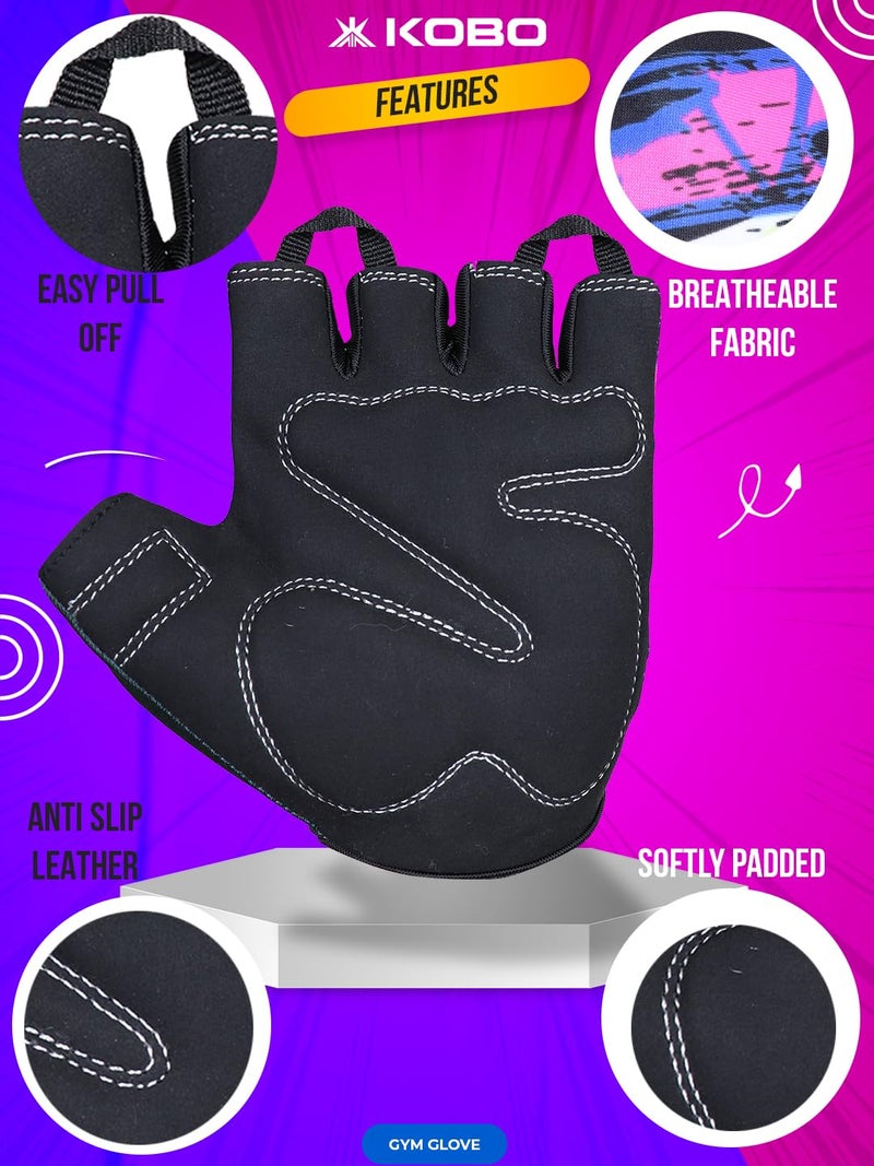 Kobo WTG-66 Weight Lifting Gym Gloves Hand Protector for Fitness Training - Image 3