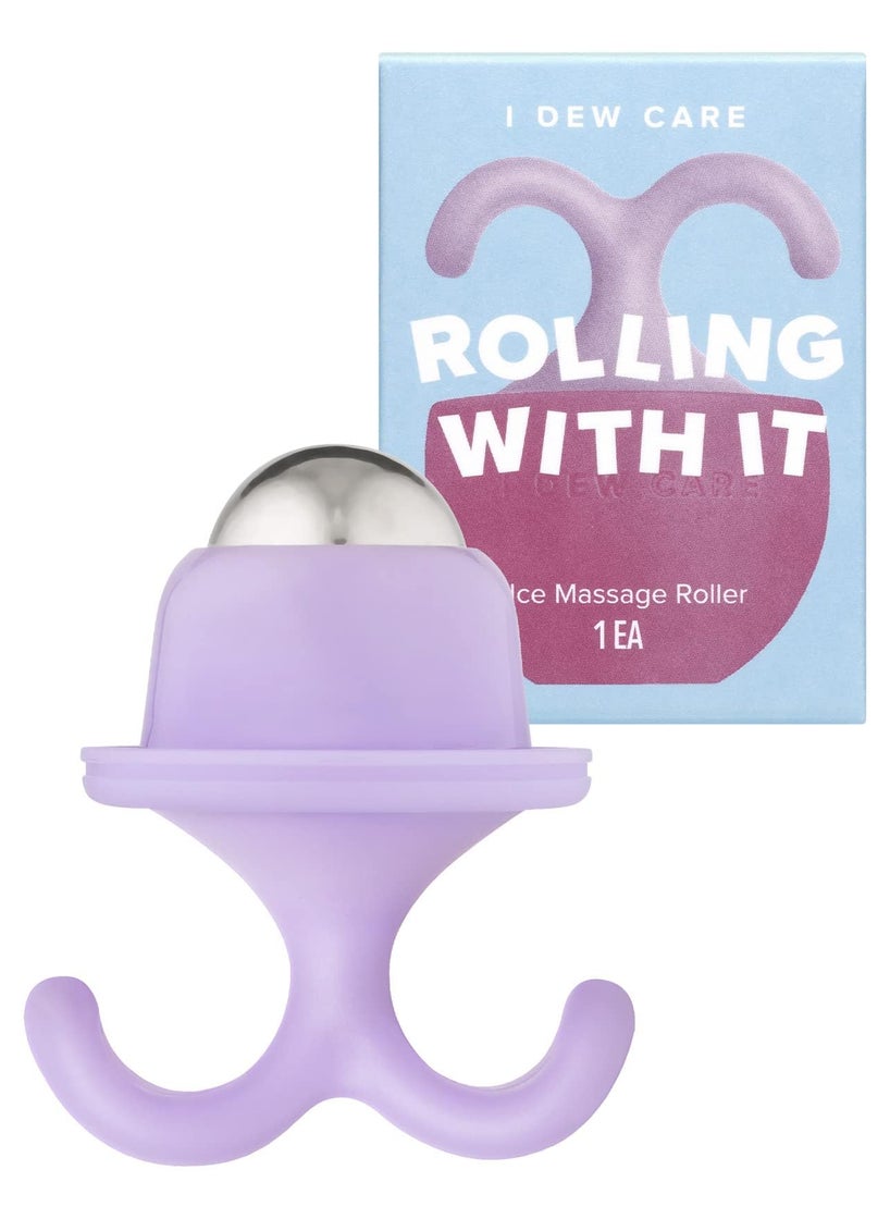 I DEW CARE I DEW CARE Facial Tool - Rolling with It | Cooling Stick Skincare Tool, Depuffing Ice Face Roller, with Cap, Gift, Reusable and Hygenic, Travel Size, FSC Packaging, Face Massage Self Care 