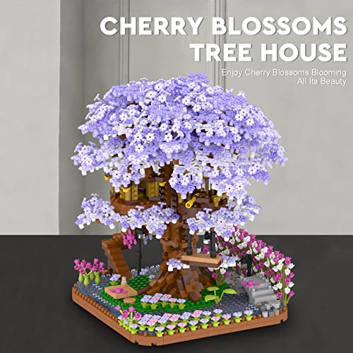 Vziimo Cherry Blossom Bonsai Tree Building Set, Flowers Tree House Model Sets for Adults, 2200Pcs Micro Bricks Collectible Creative Gifts for Adults Girls Boys 14+ - Image 5