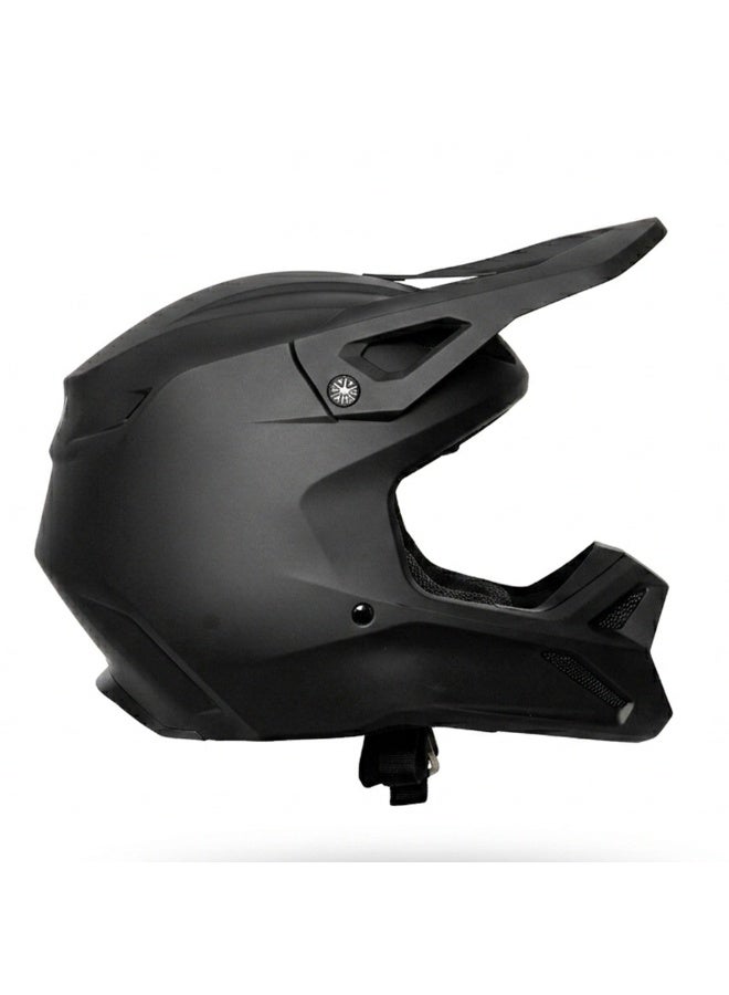 Fox Full Face V1 Matte Black Motocross Motorcycle  Helmet - Image 1