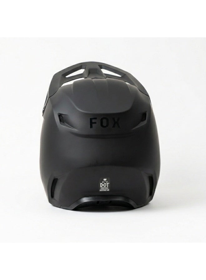 Fox Full Face V1 Matte Black Motocross Motorcycle  Helmet - Image 3
