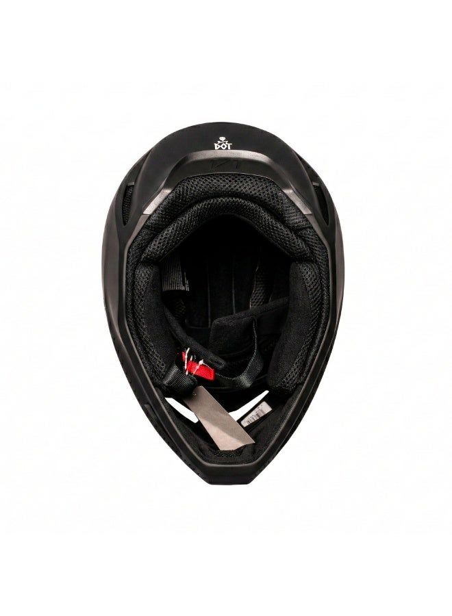 Fox Full Face V1 Matte Black Motocross Motorcycle  Helmet - Image 2