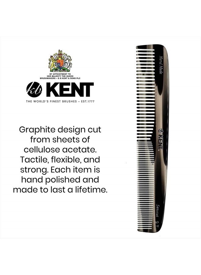 KENT مشط كينت 9T من الجرافيت بأسنان دقيقة وعريضة - مشط كبير مصنوع يدويًا ومشطب بالمنشار - مشط للشعر المبلل للنساء ومشط تصفيف متين للرجال مصنوع في إنجلترا - Image 4