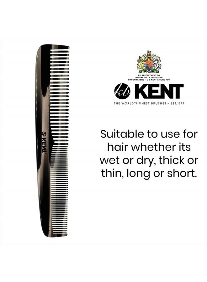 KENT مشط كينت 9T من الجرافيت بأسنان دقيقة وعريضة - مشط كبير مصنوع يدويًا ومشطب بالمنشار - مشط للشعر المبلل للنساء ومشط تصفيف متين للرجال مصنوع في إنجلترا - Image 5