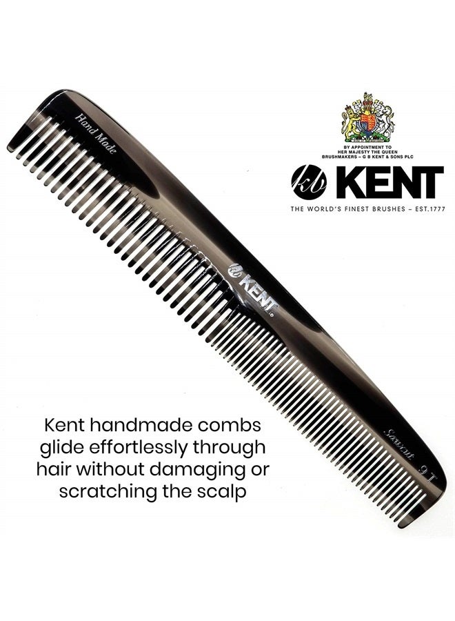 KENT مشط كينت 9T من الجرافيت بأسنان دقيقة وعريضة - مشط كبير مصنوع يدويًا ومشطب بالمنشار - مشط للشعر المبلل للنساء ومشط تصفيف متين للرجال مصنوع في إنجلترا - Image 3