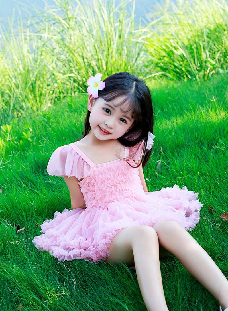 Loquat Summer children's swimsuit pants one-piece girl princess swimsuit foreign atmosphere  - Image 3
