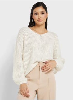 V-Neck Knitted Sweater