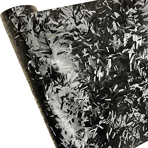 LZLRUN Forged Gloss Carbon Fiber Vinyl Wrap Roll Air Release Sticker Sheet Film DIY Decal Car Auto Vehicle Morotcycle Self Adhesive (1ft x 5ft, Shard Black) - Image 2