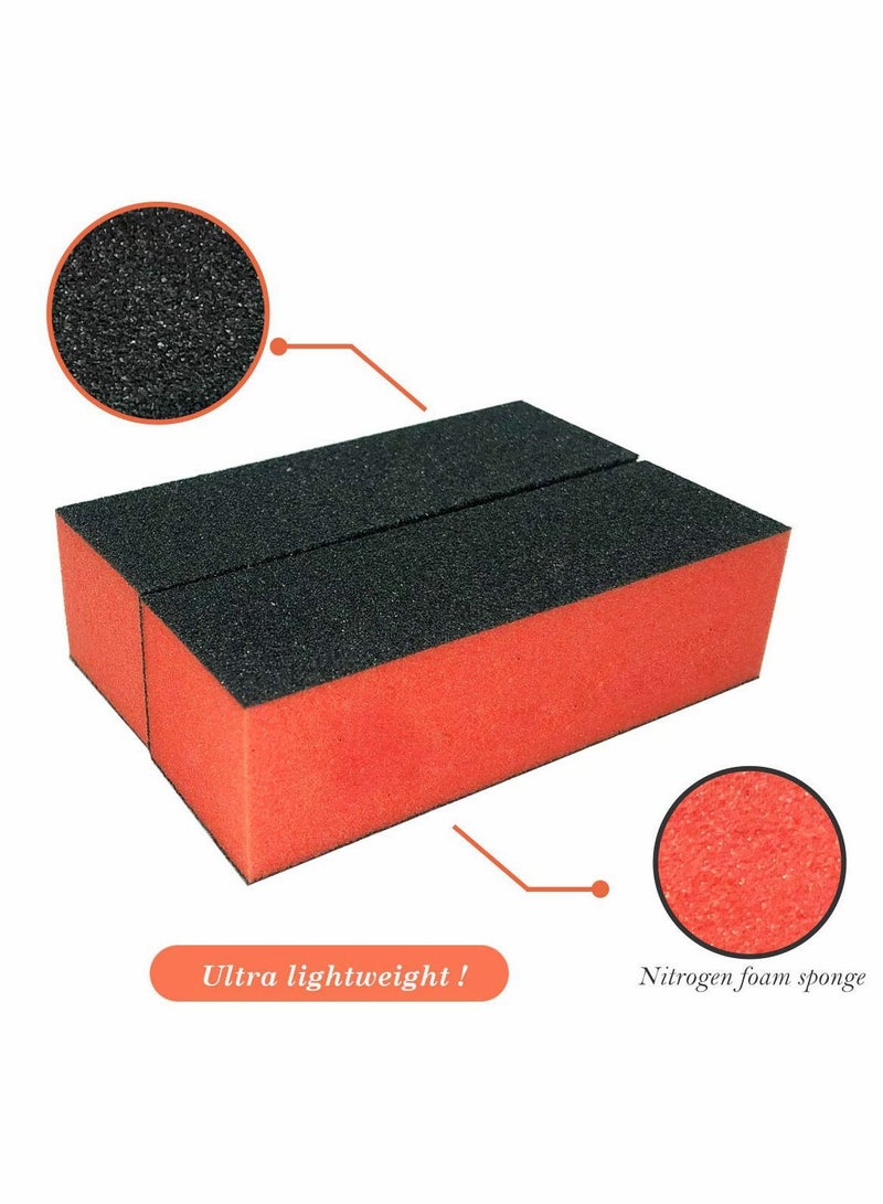 KASTWAVE 10Pack Nail Files and Buffers Super White Buffing Block Nail Buffer Blocks for Natural and Acrylic Nails Emery Board Files Medium Grit Nail Buffer Block Manicure Tools Kit Orange - Image 5